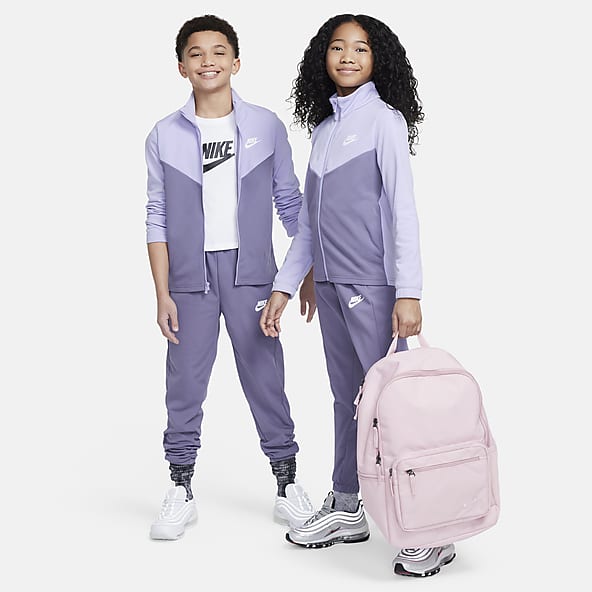 Ninos Talla Grande Morado Conjuntos de entrenamiento. Nike MX